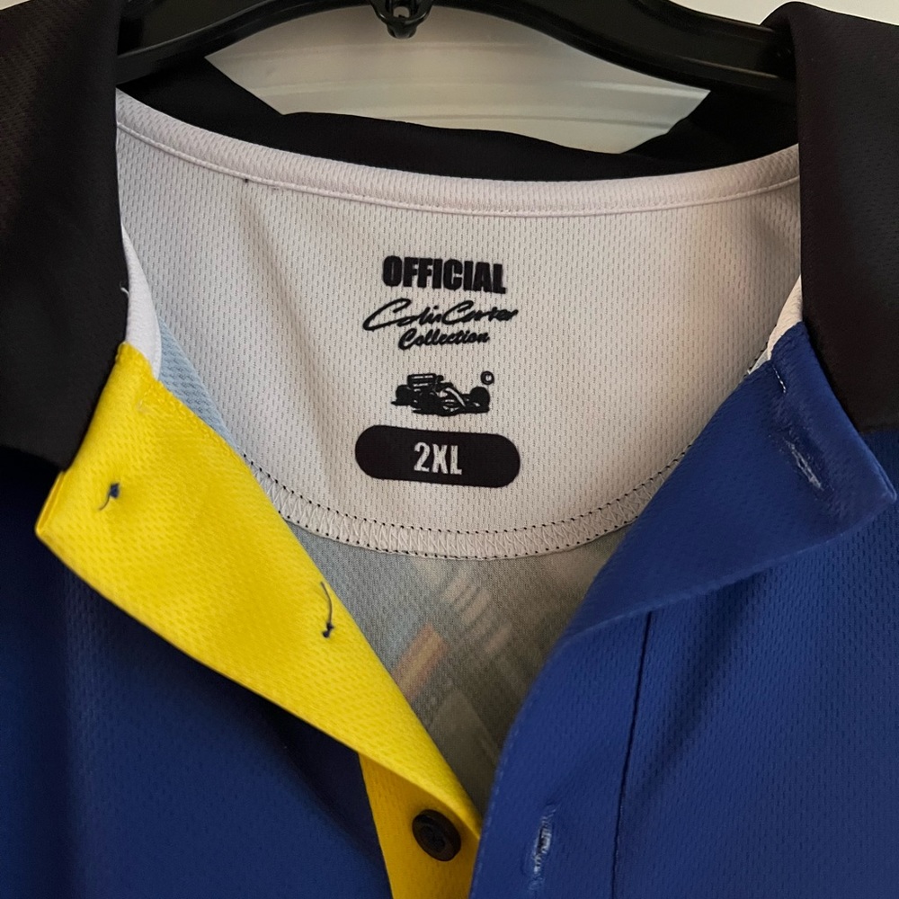 Colin Carter Collectibles Mark Donahue blue polo XXL #indycar